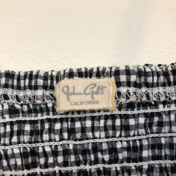 John Galt Gingham Adjustable Crop Top OS - Picture 3 of 4